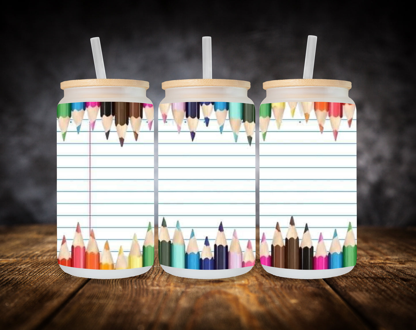 Glass Can- Teacher-Color Pencils