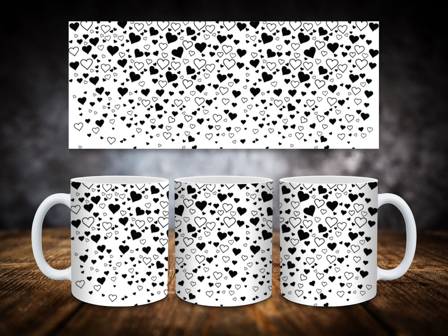 Coffee Mugs-Hearts Themed