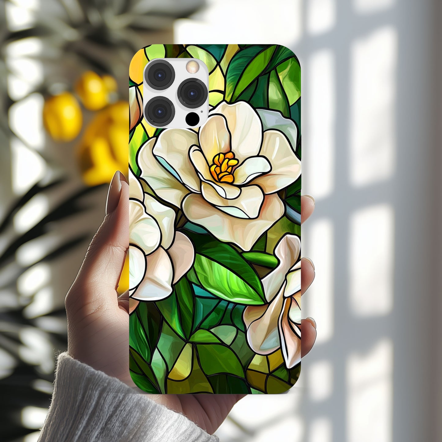 iPhone Case Stained Glass Flowers