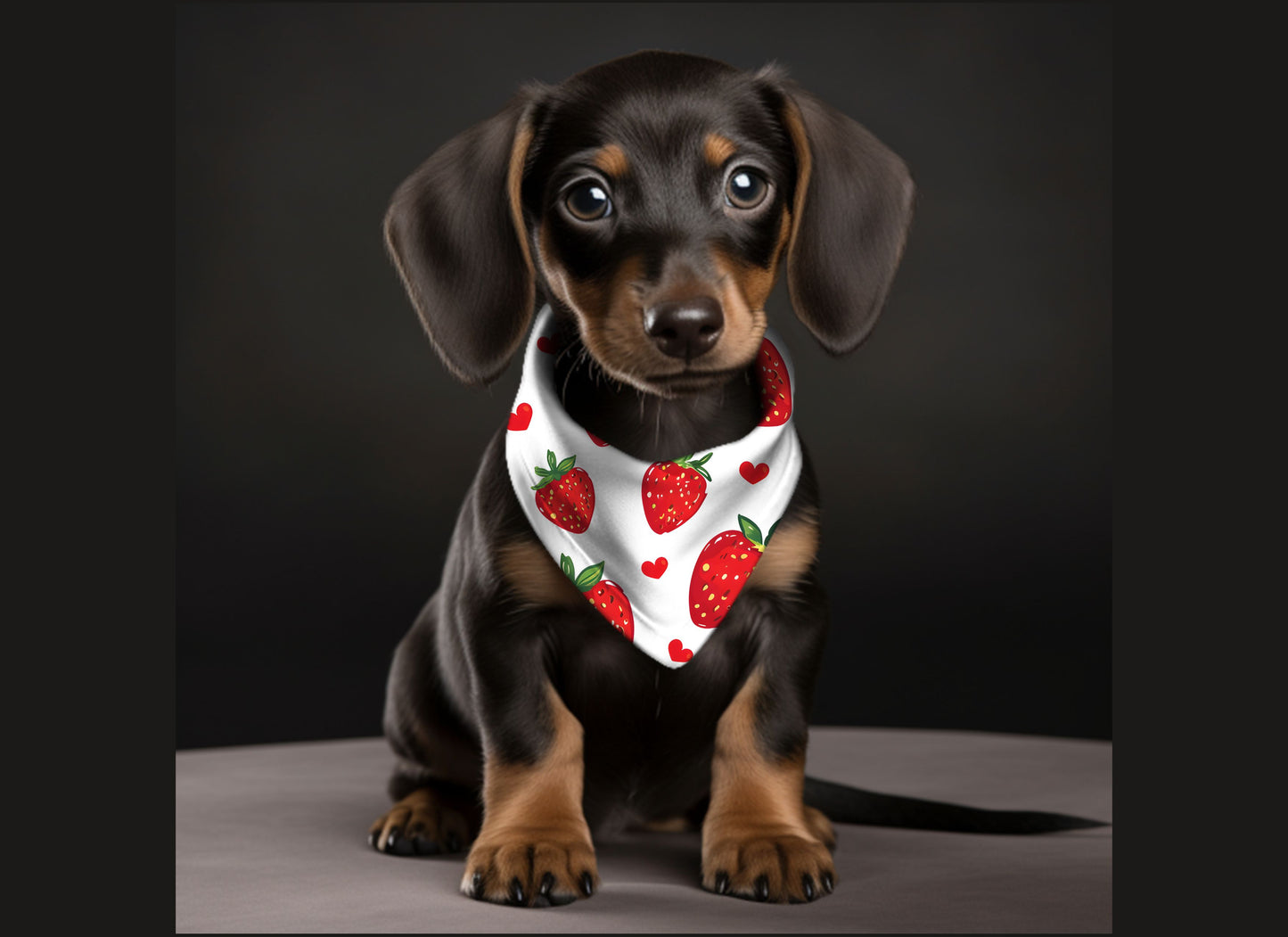 Dog Bandana-Strawberry Print Multi
