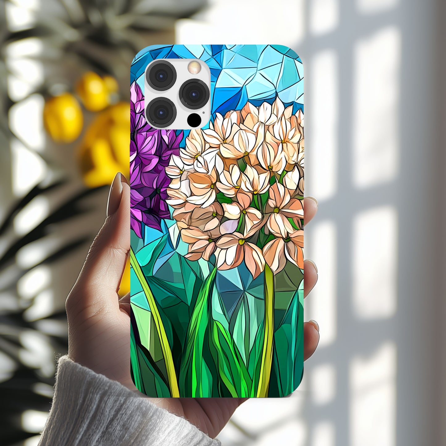 iPhone Case Stained Glass Flowers
