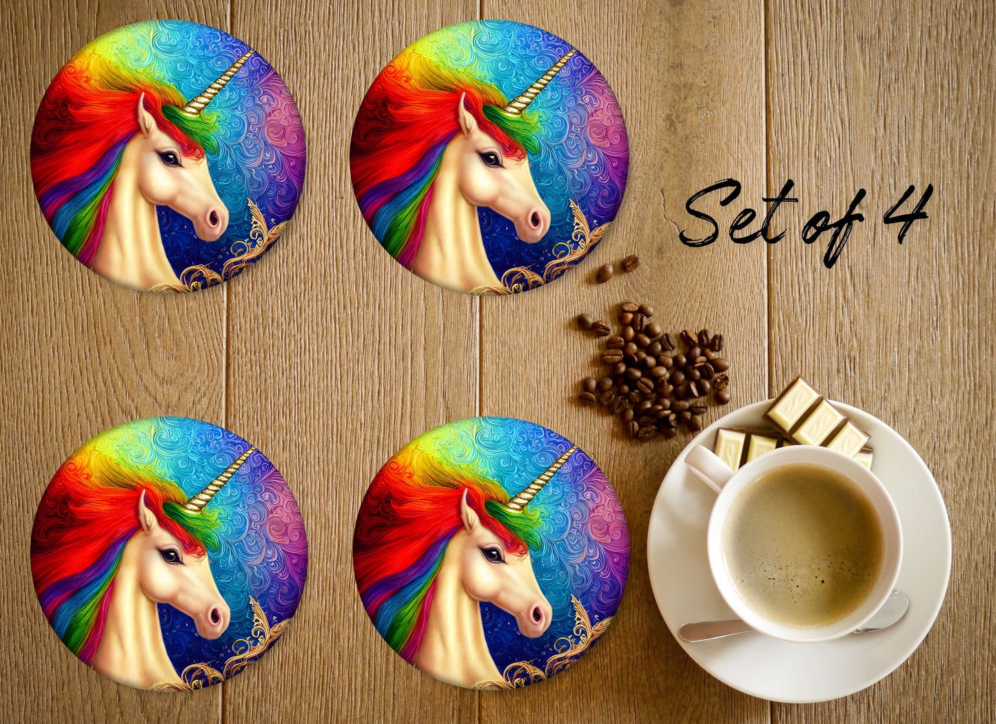 Drink Coaster- Fantasy Unicorns