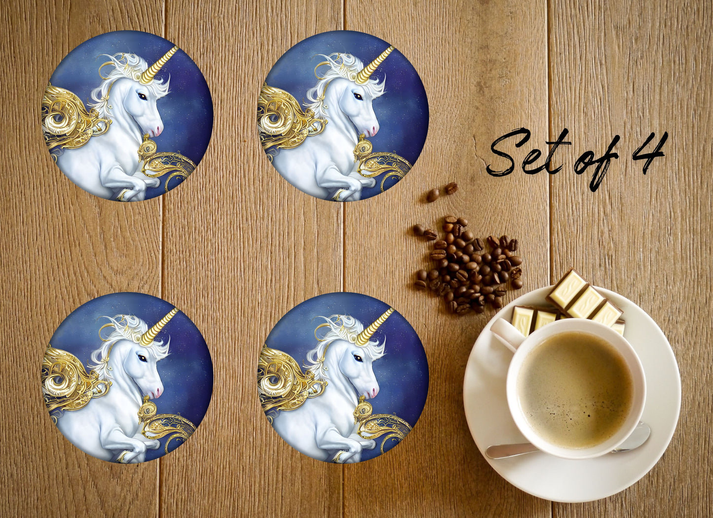 Drink Coaster- Fantasy Unicorns