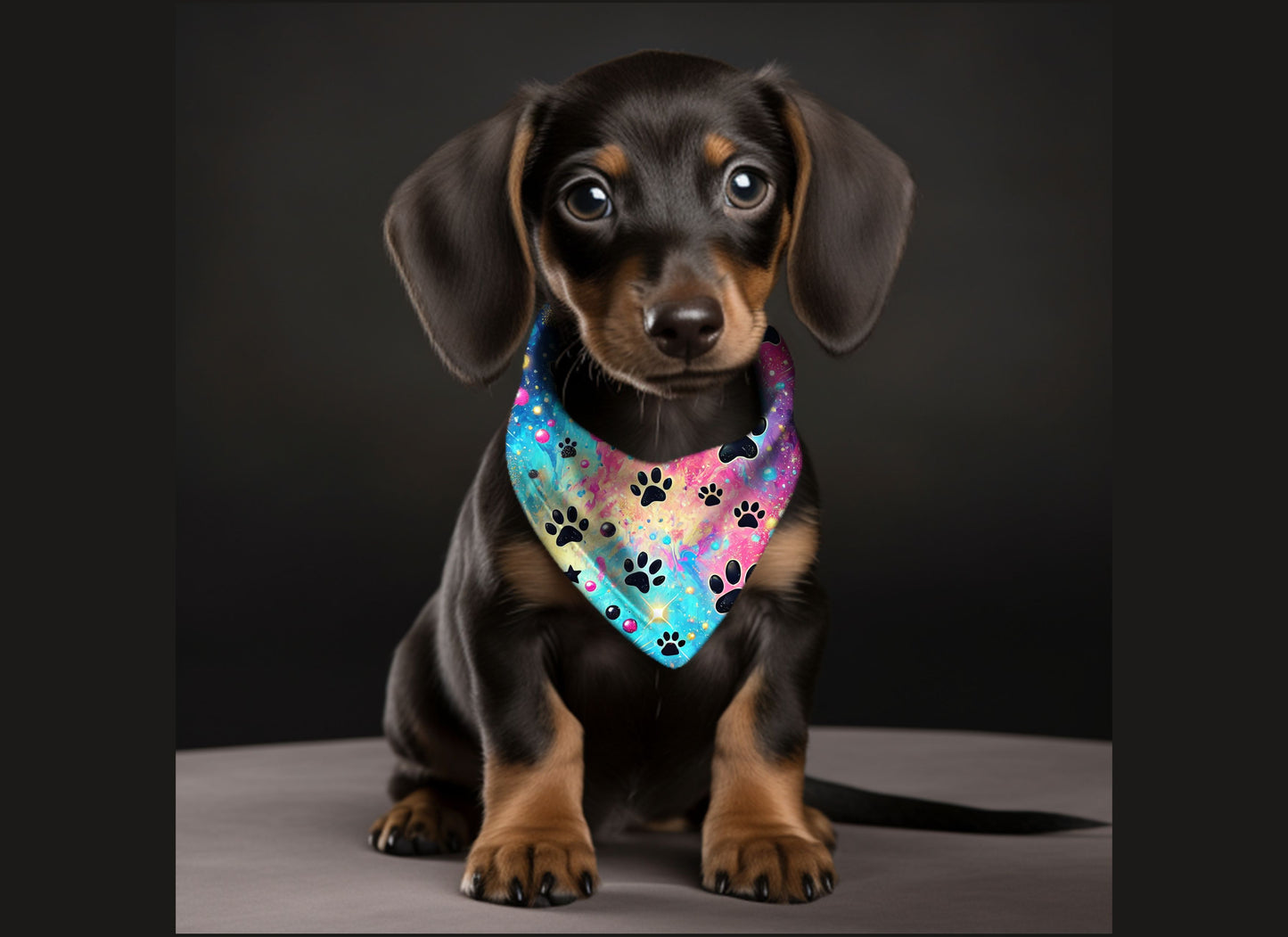 Dog Bandana-Ombre Puppy Paws