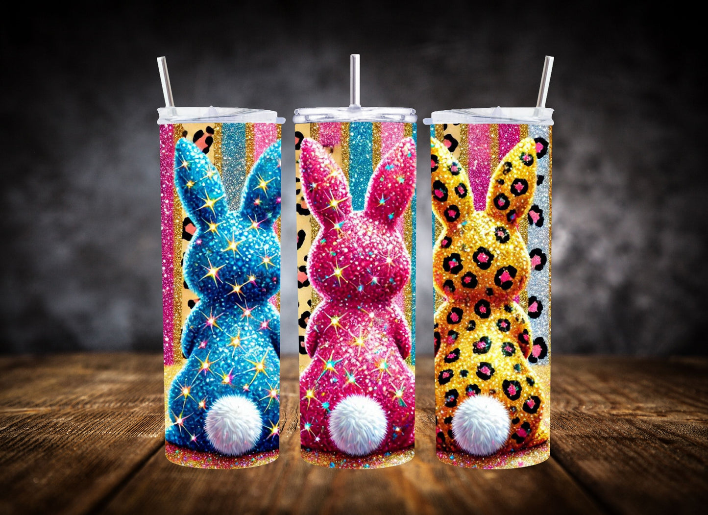 20oz Tumbler Animal Print Bunny