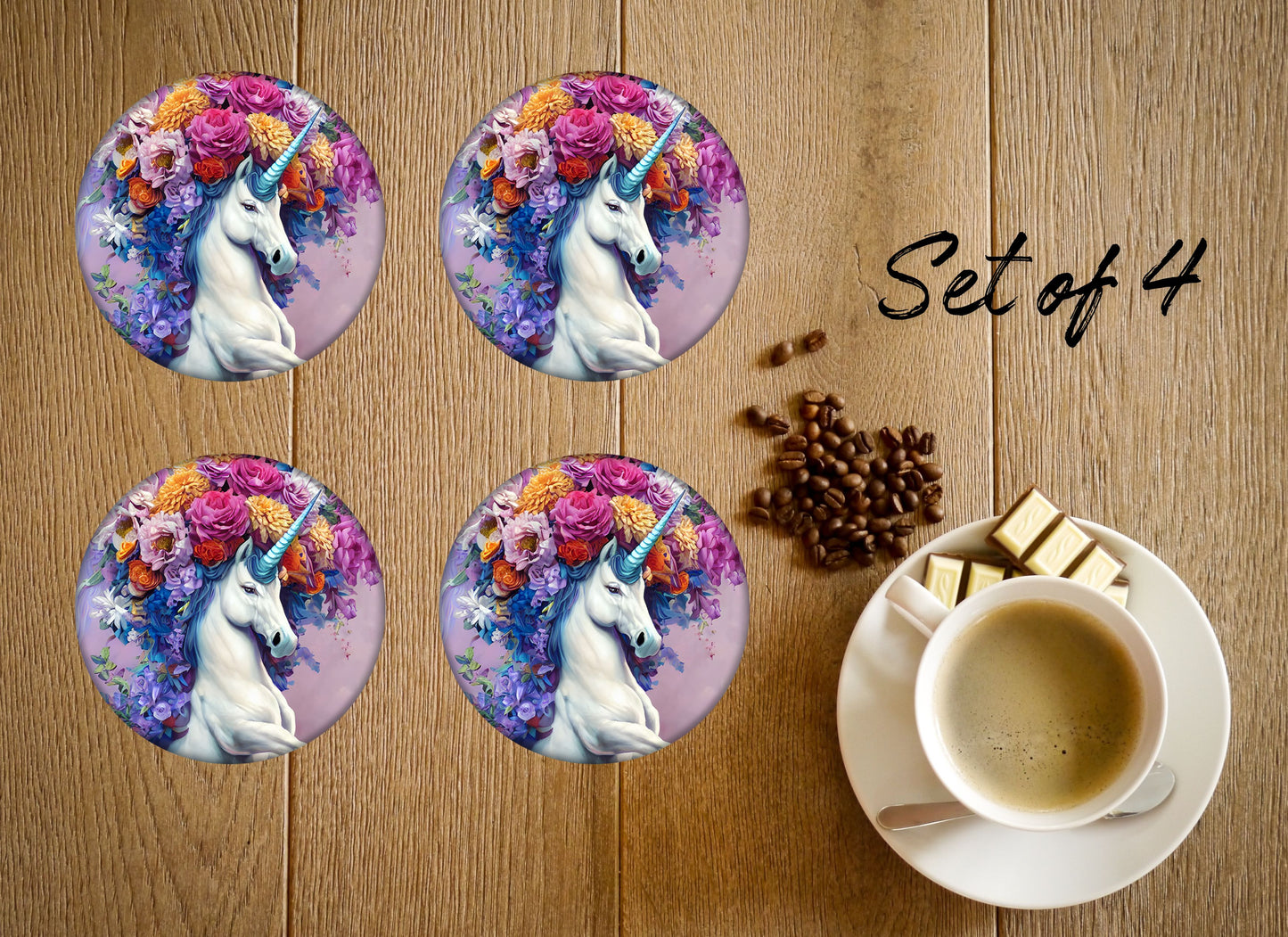 Drink Coaster- Fantasy Unicorns