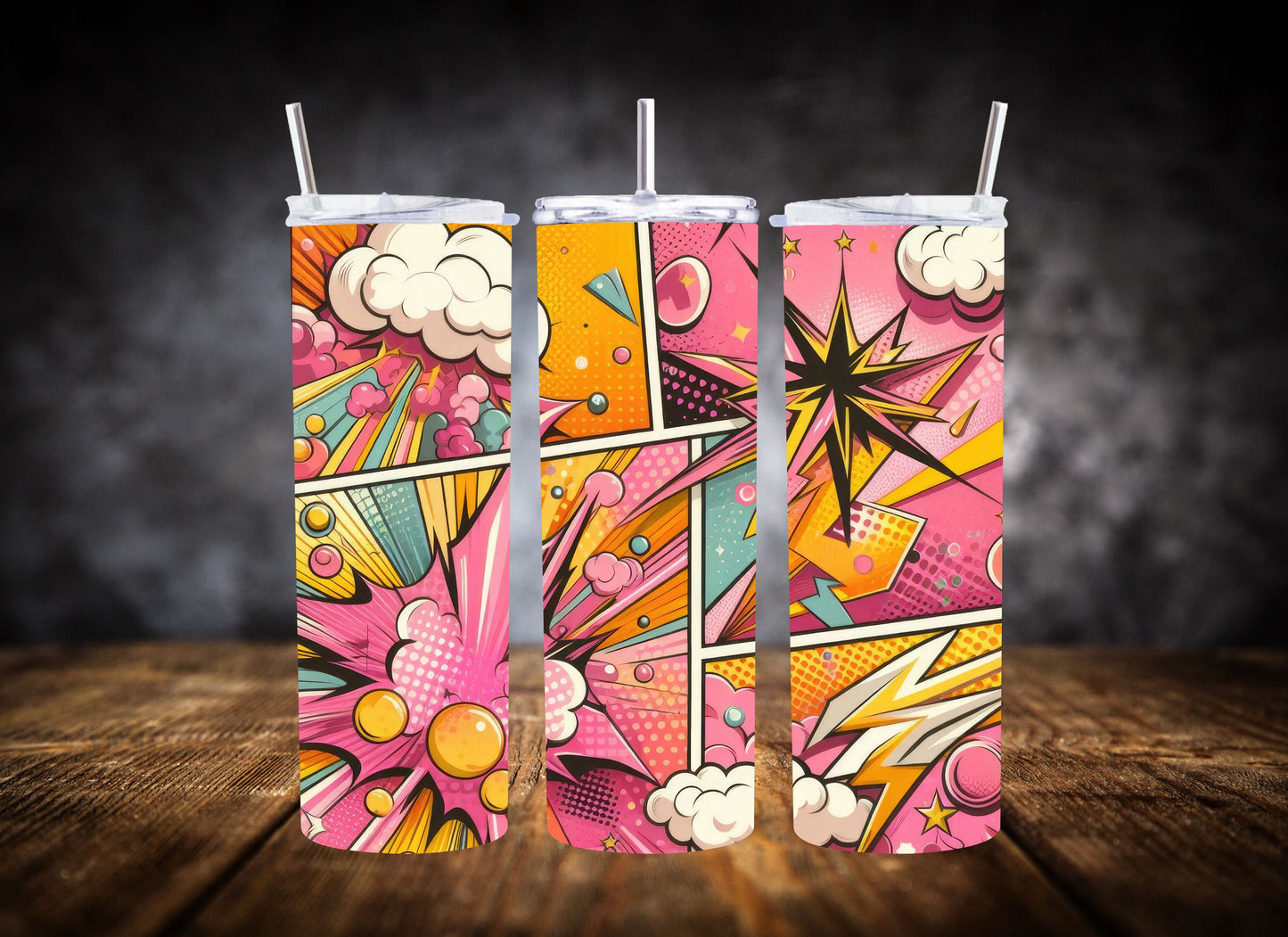20oz Tumbler- Comic Style Pop Art Collection