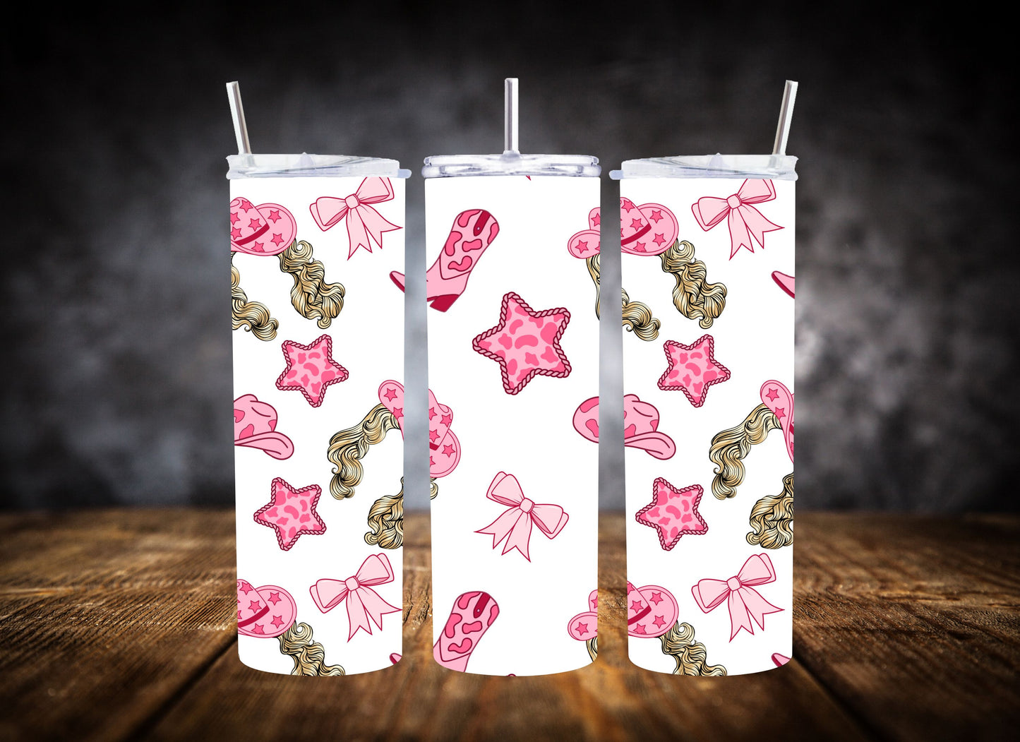 20oz Tumbler Pink Cowgirl Collection