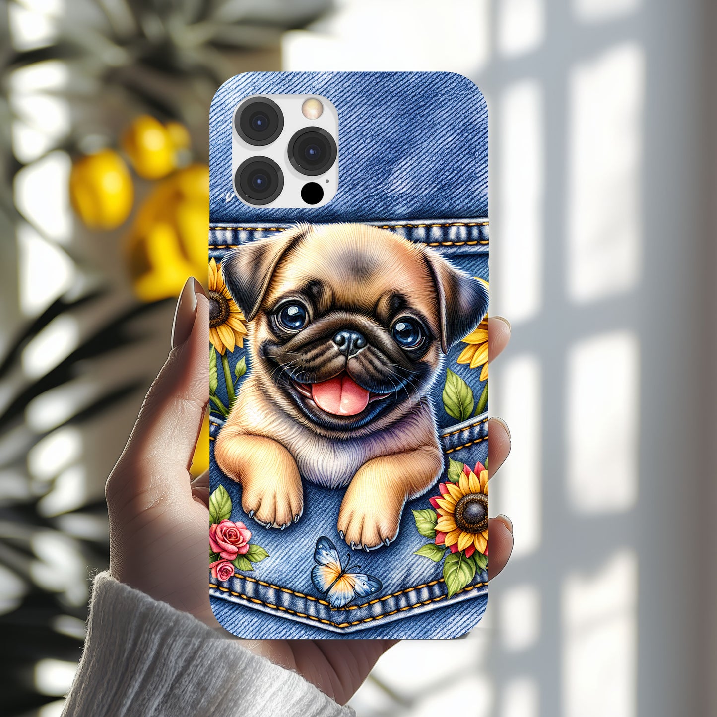 iPhone Case Denim Pocket Dog