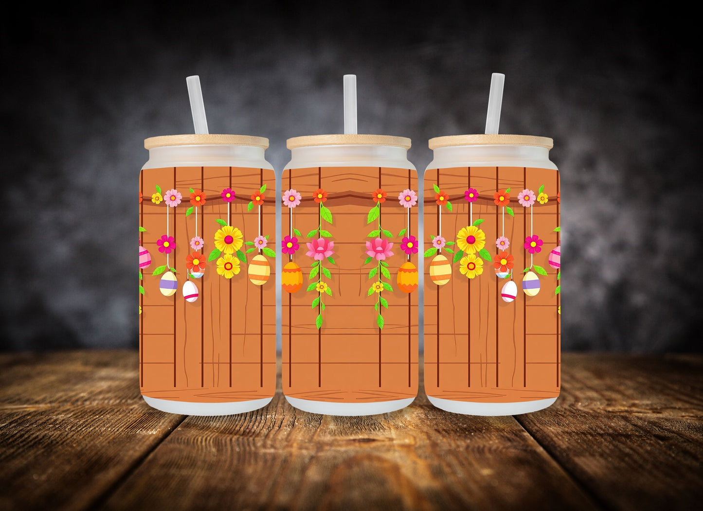 Glass Can- Easter Wood