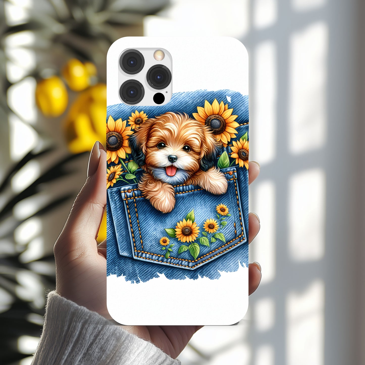 iPhone Case Denim Pocket Dog