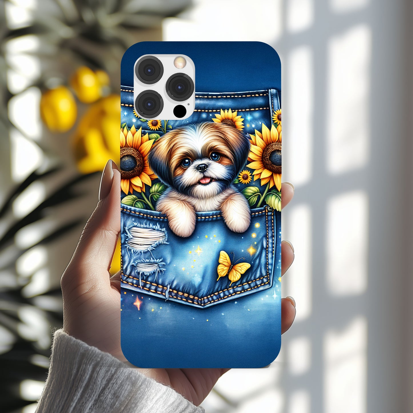 iPhone Case Denim Pocket Dog