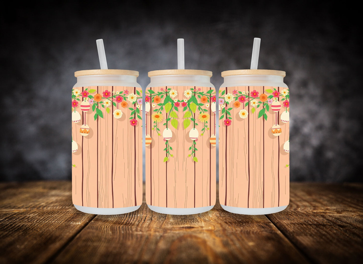 Glass Can- Easter Wood