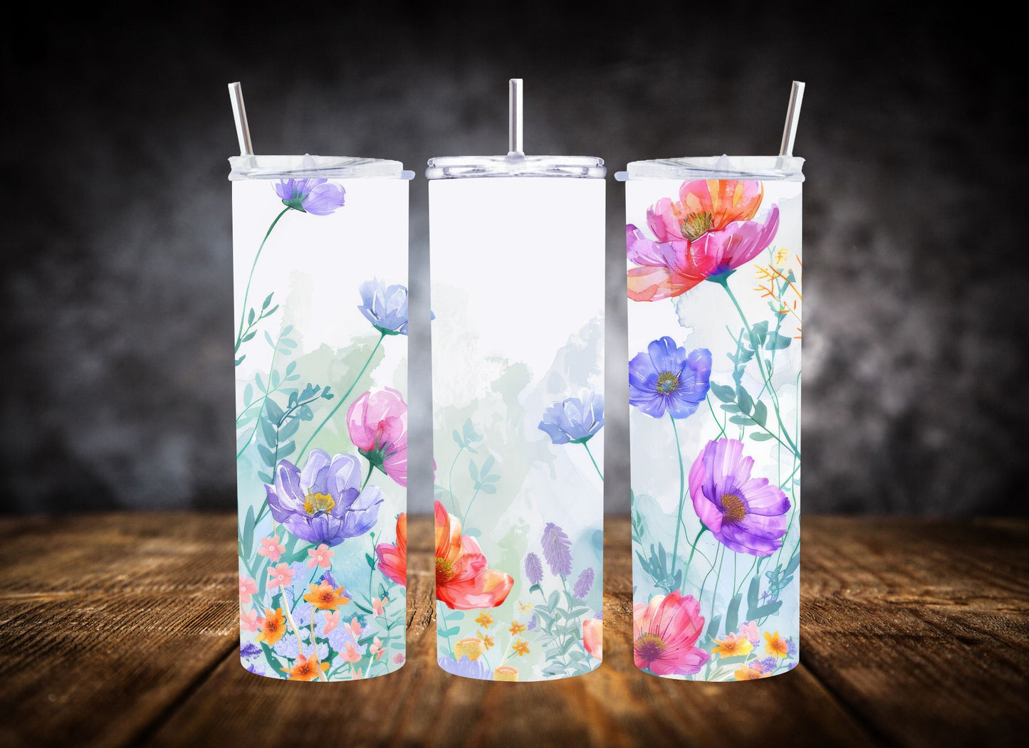20oz Tumbler- Watercolor Spring Floral Collection