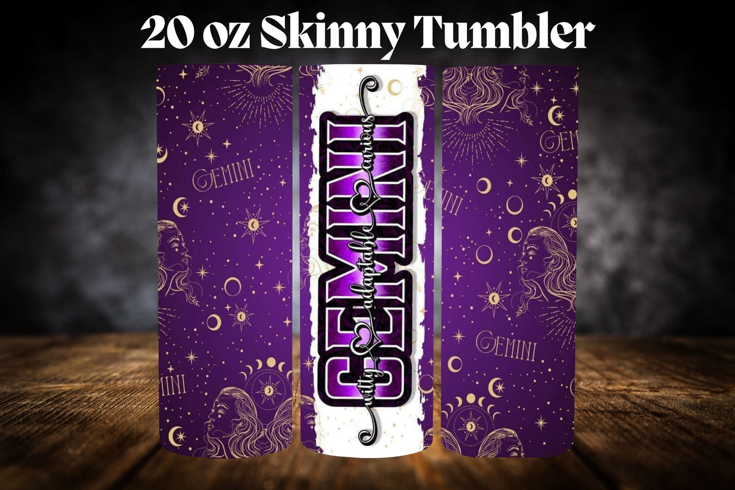 20oz Tumbler- Zodiac-Purple