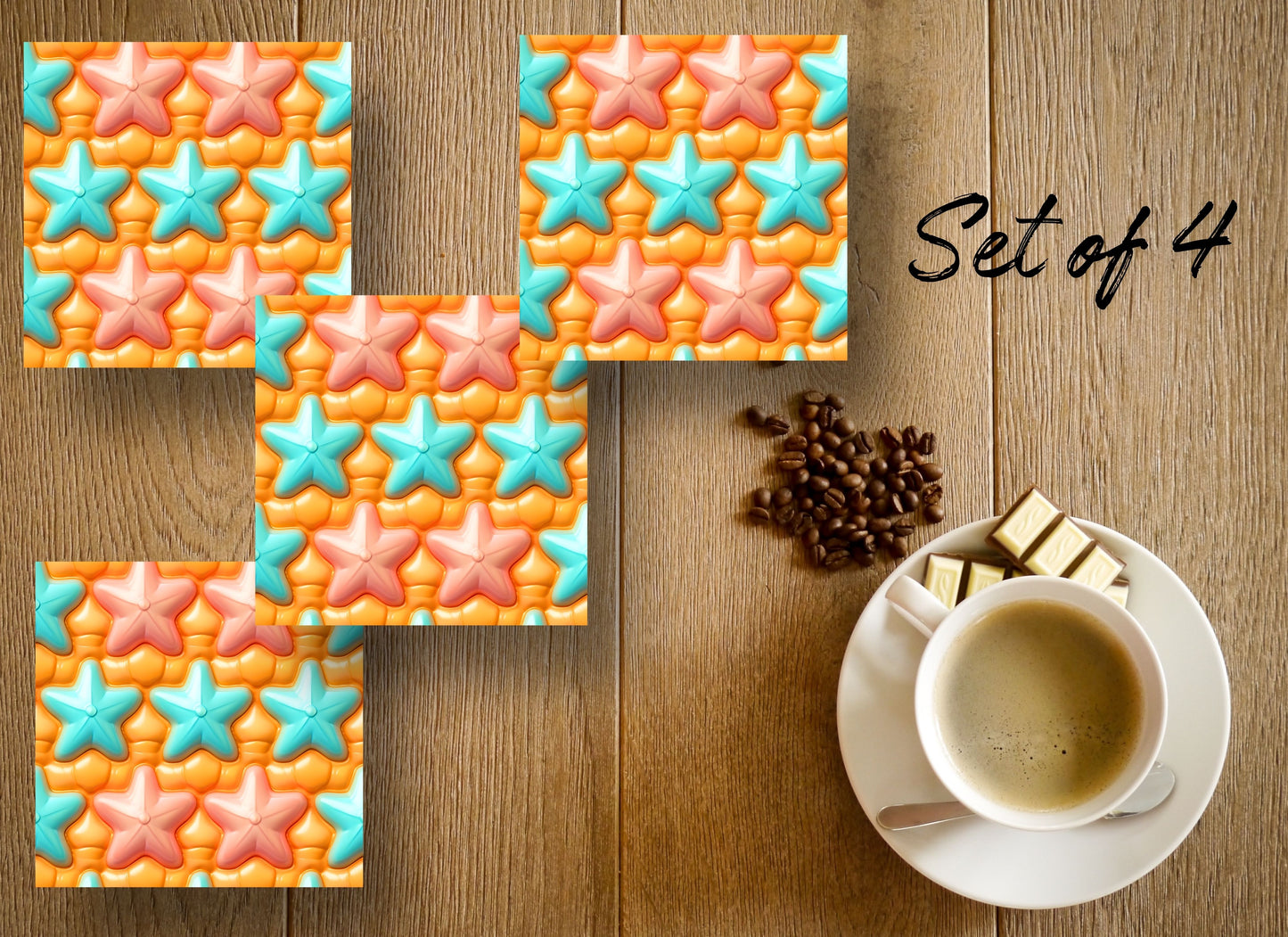 Drink Coasters- Puff Stars