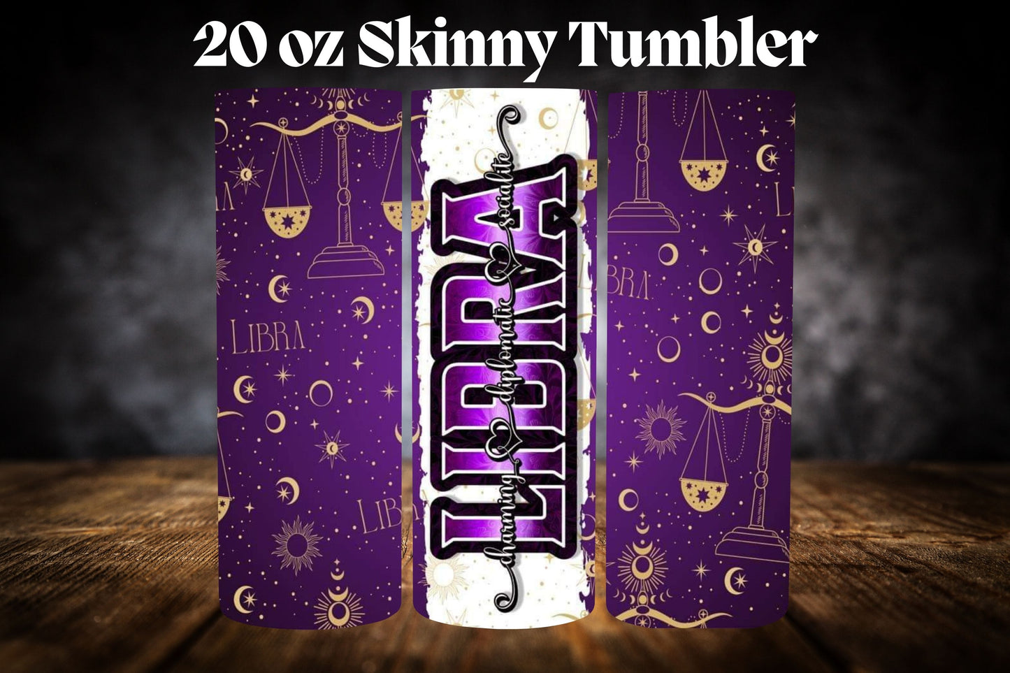 20oz Tumbler- Zodiac-Purple