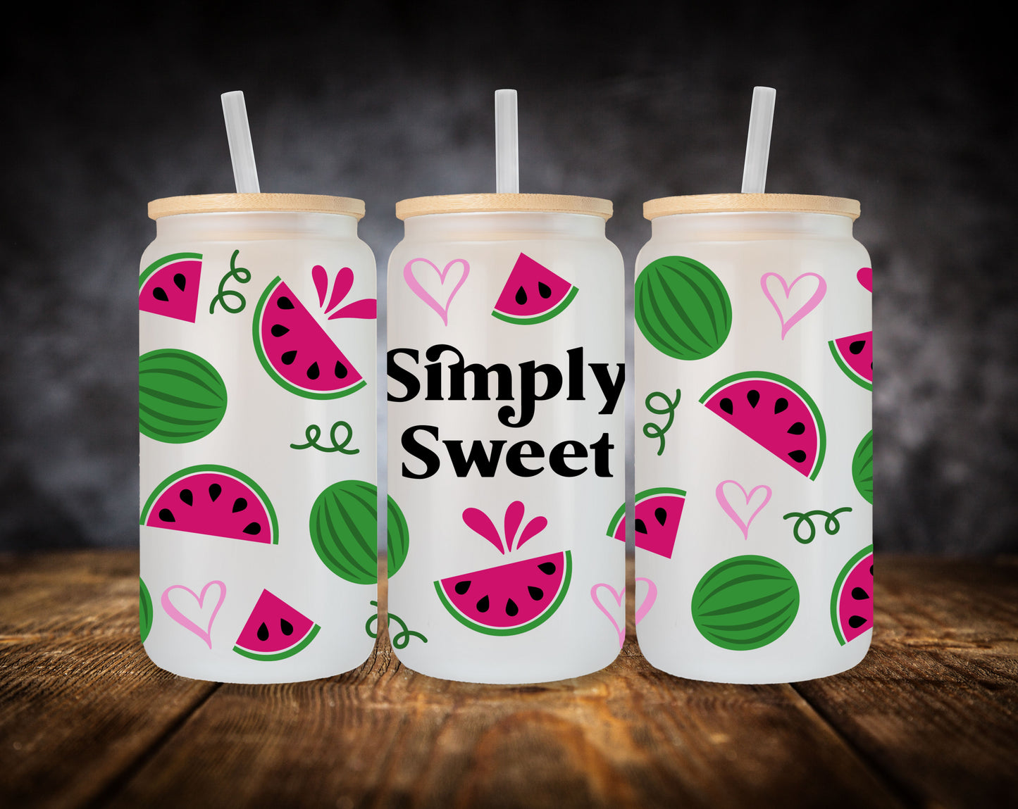 Glass Can- Watermelon