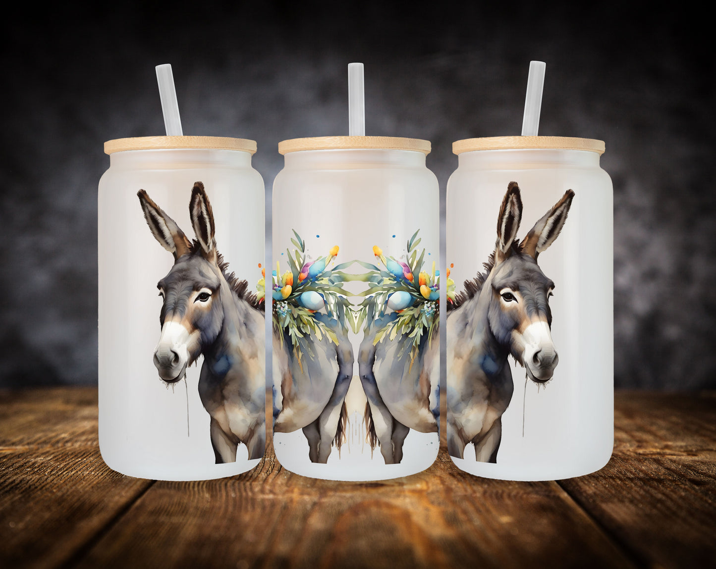 Glass Can-Donkeys Multi