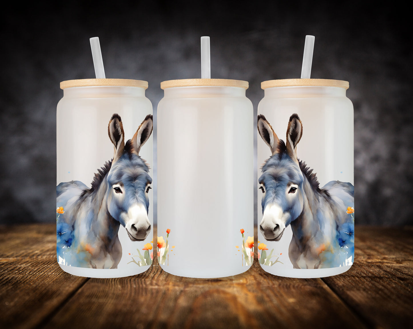 Glass Can-Donkeys Multi