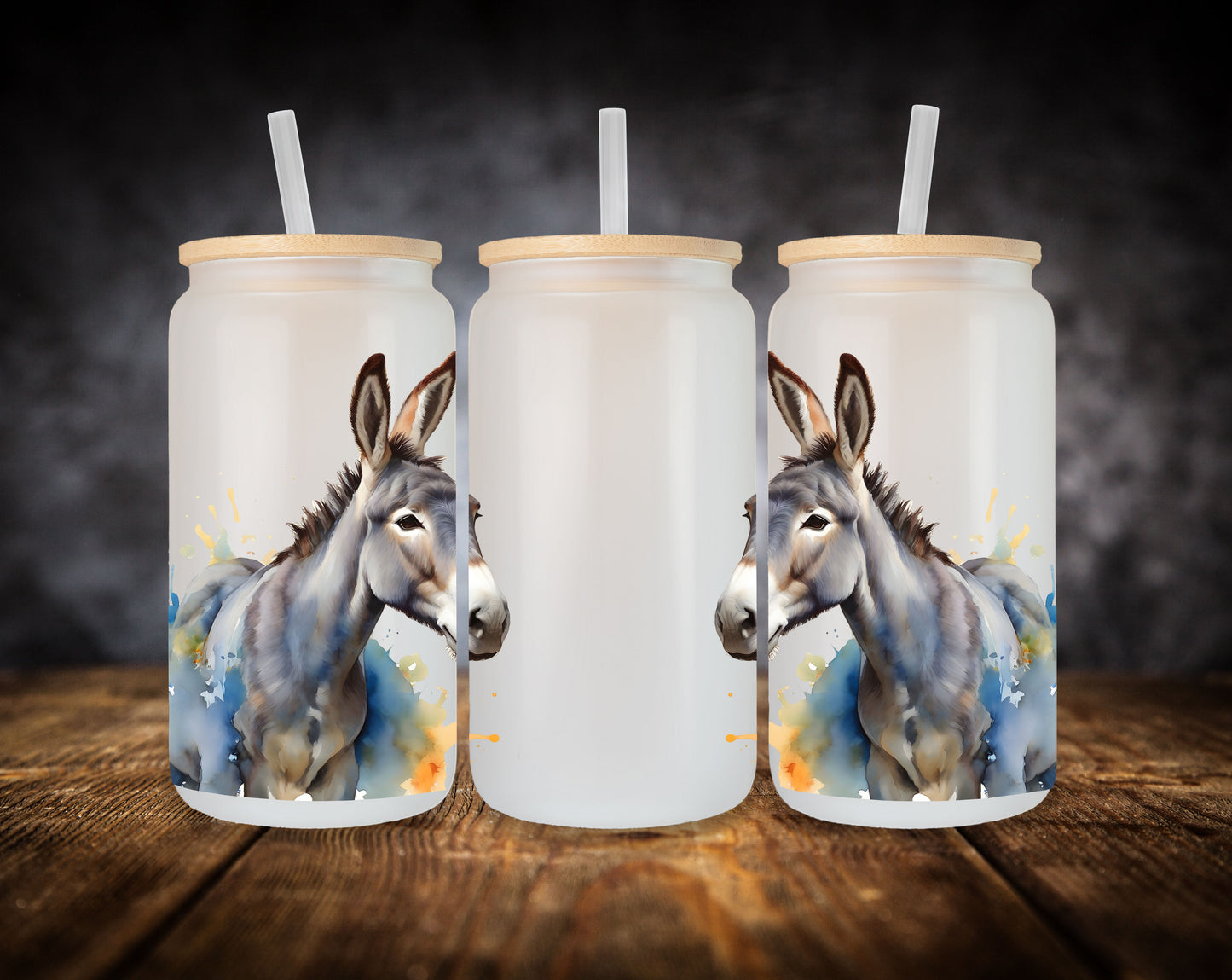 Glass Can-Donkeys Multi