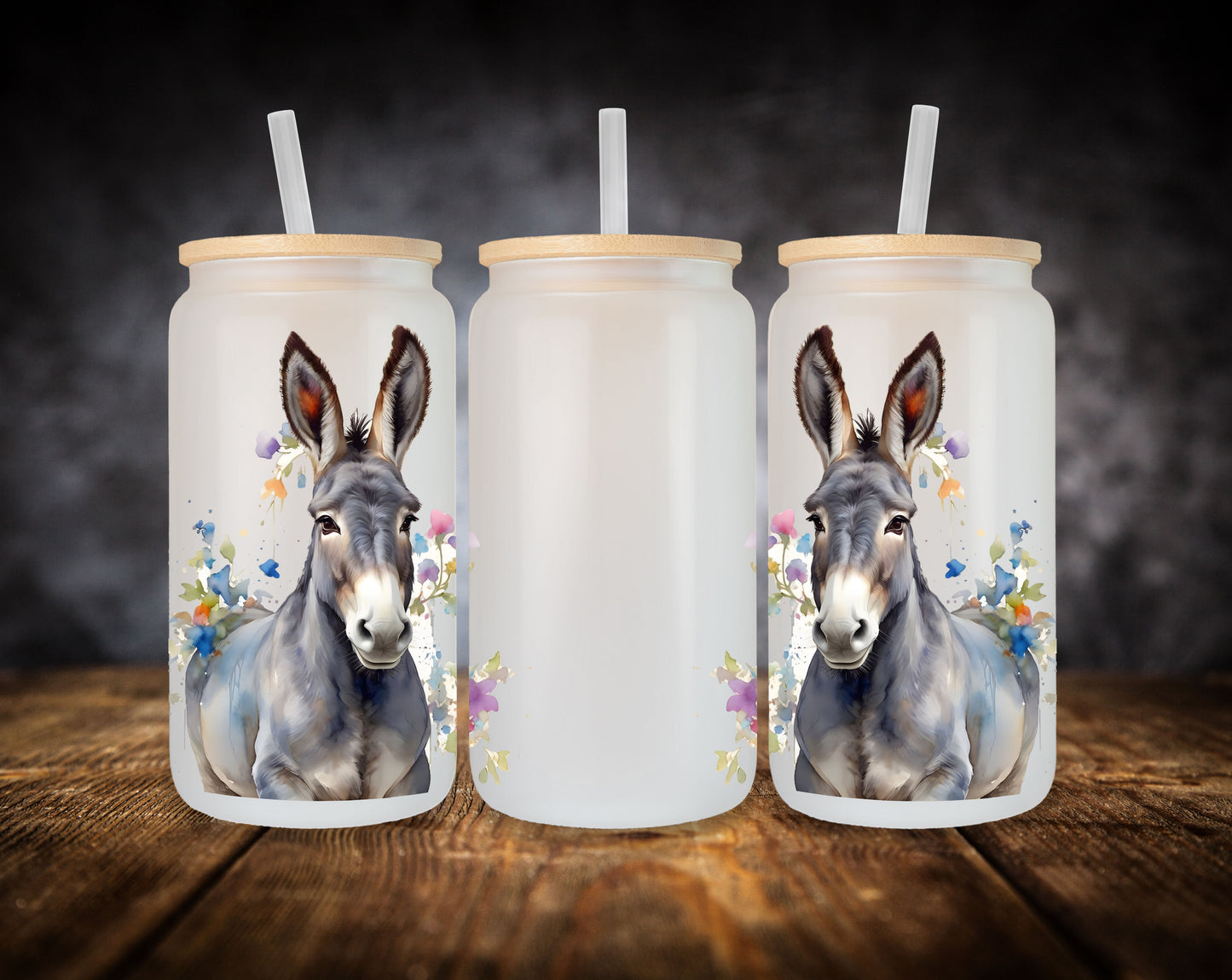 Glass Can-Donkeys Multi