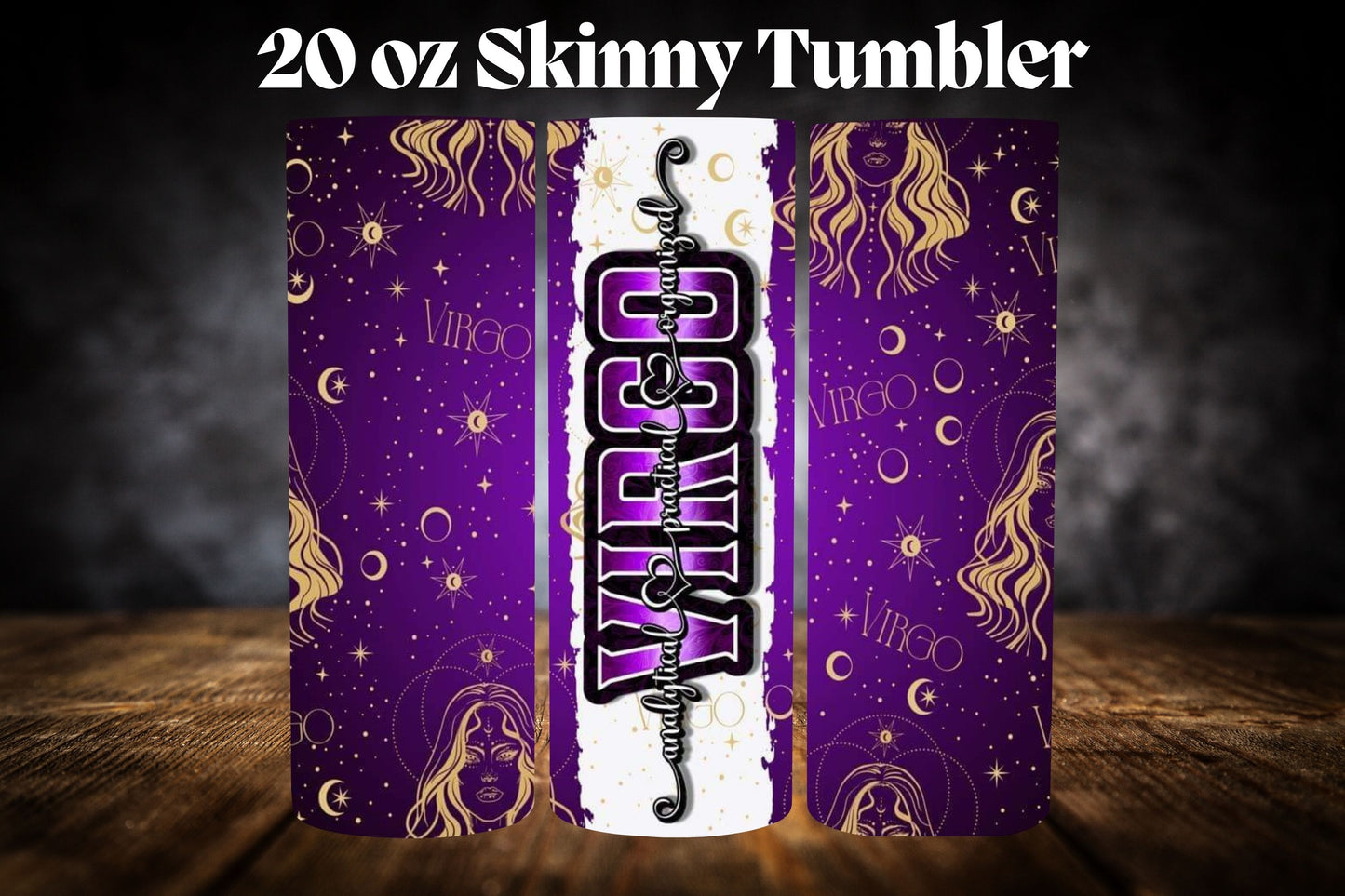 20oz Tumbler- Zodiac-Purple