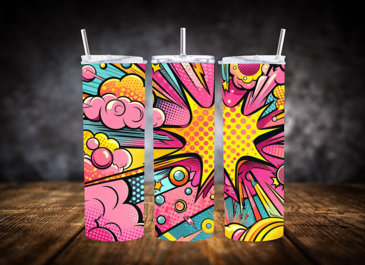 20oz Tumbler- Comic Style Pop Art Collection