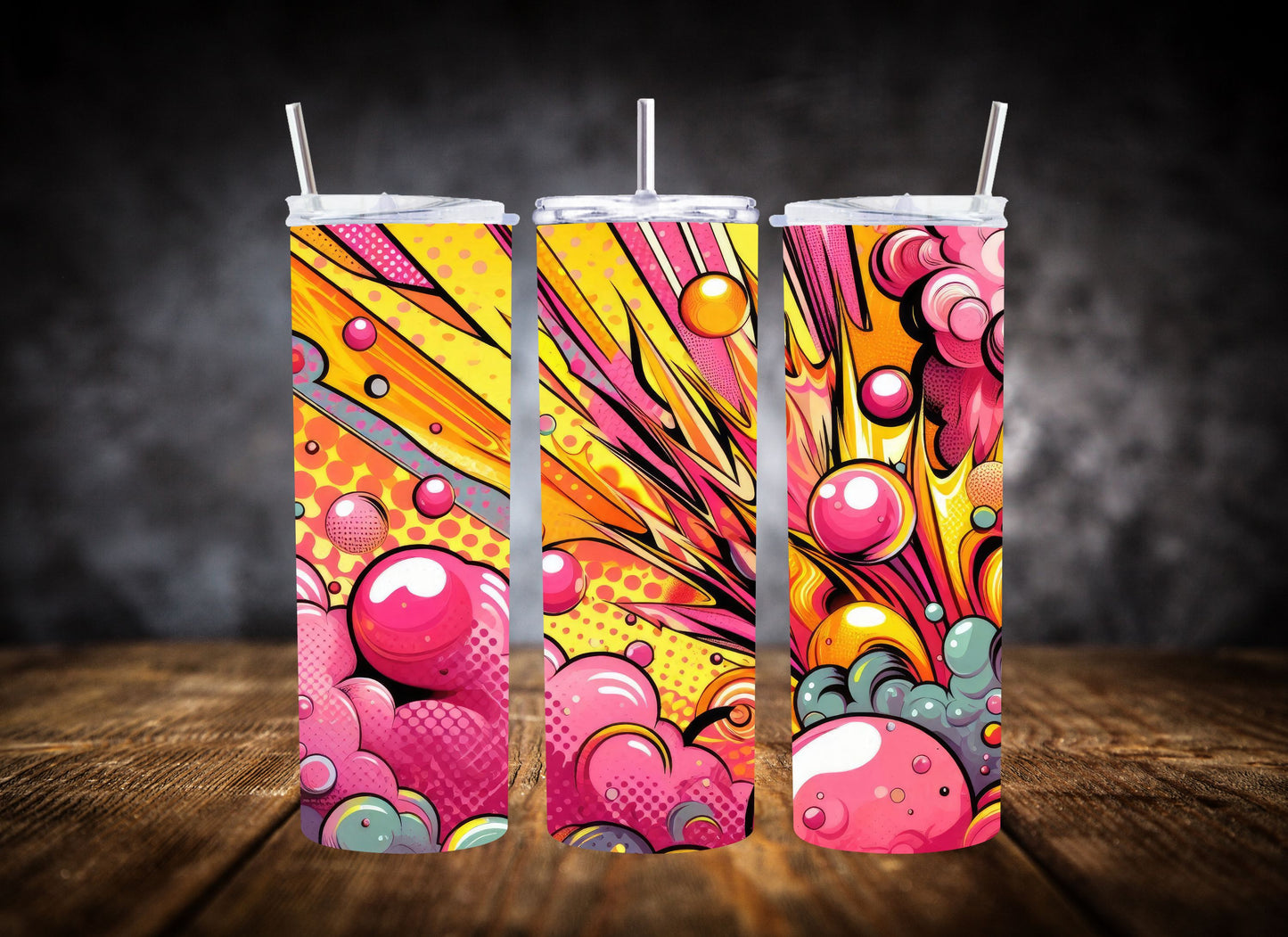 20oz Tumbler- Comic Style Pop Art Collection