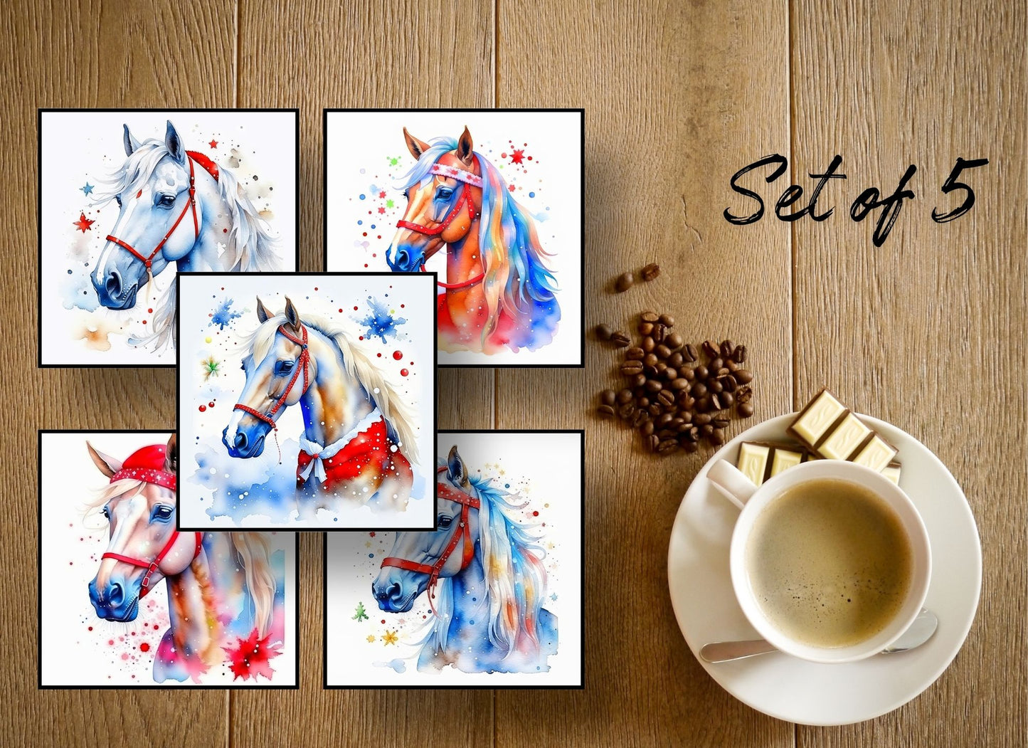 Drink Coasters- Christmas Horses