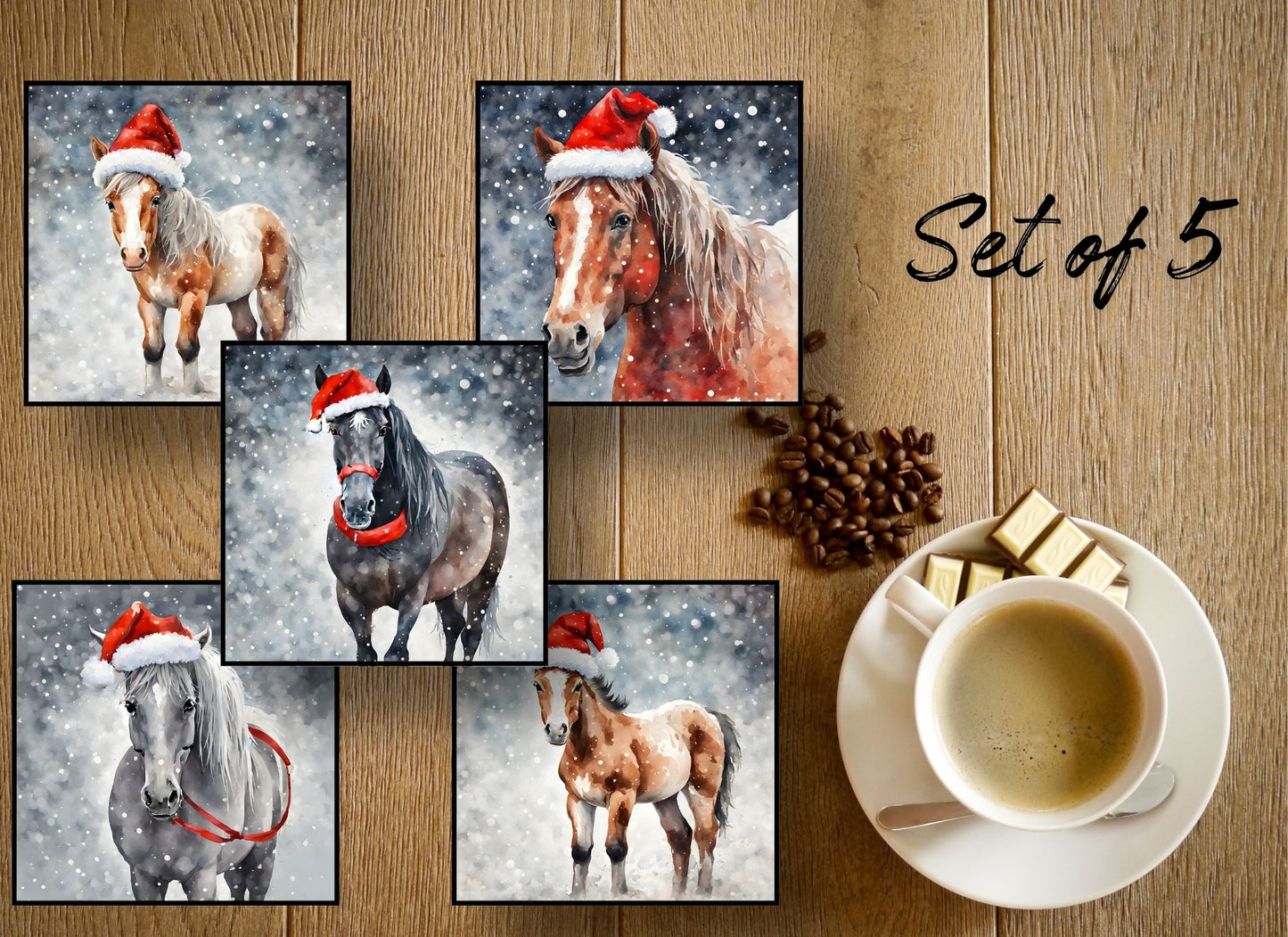 Drink Coasters- Christmas Horses