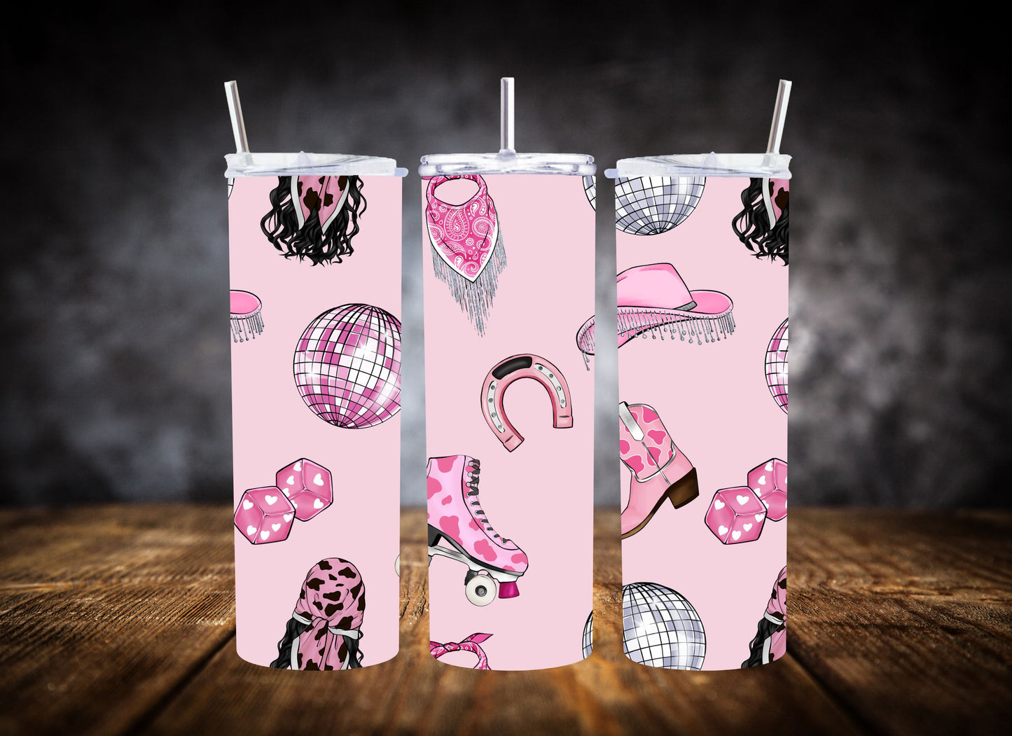 20oz Tumbler Pink Cowgirl Collection