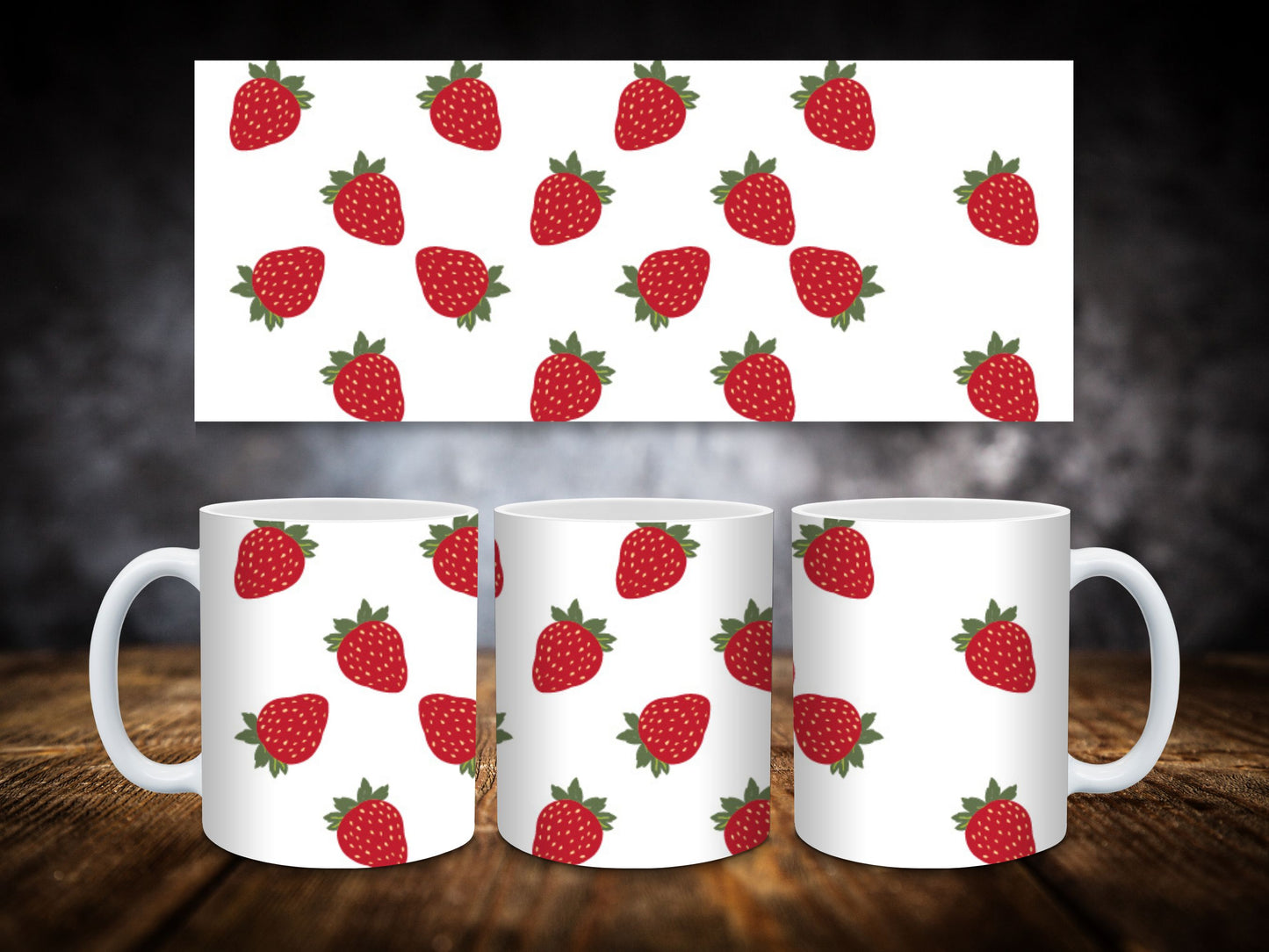 Coffee Mugs-Strawberries, Lemons, and Pumpkins