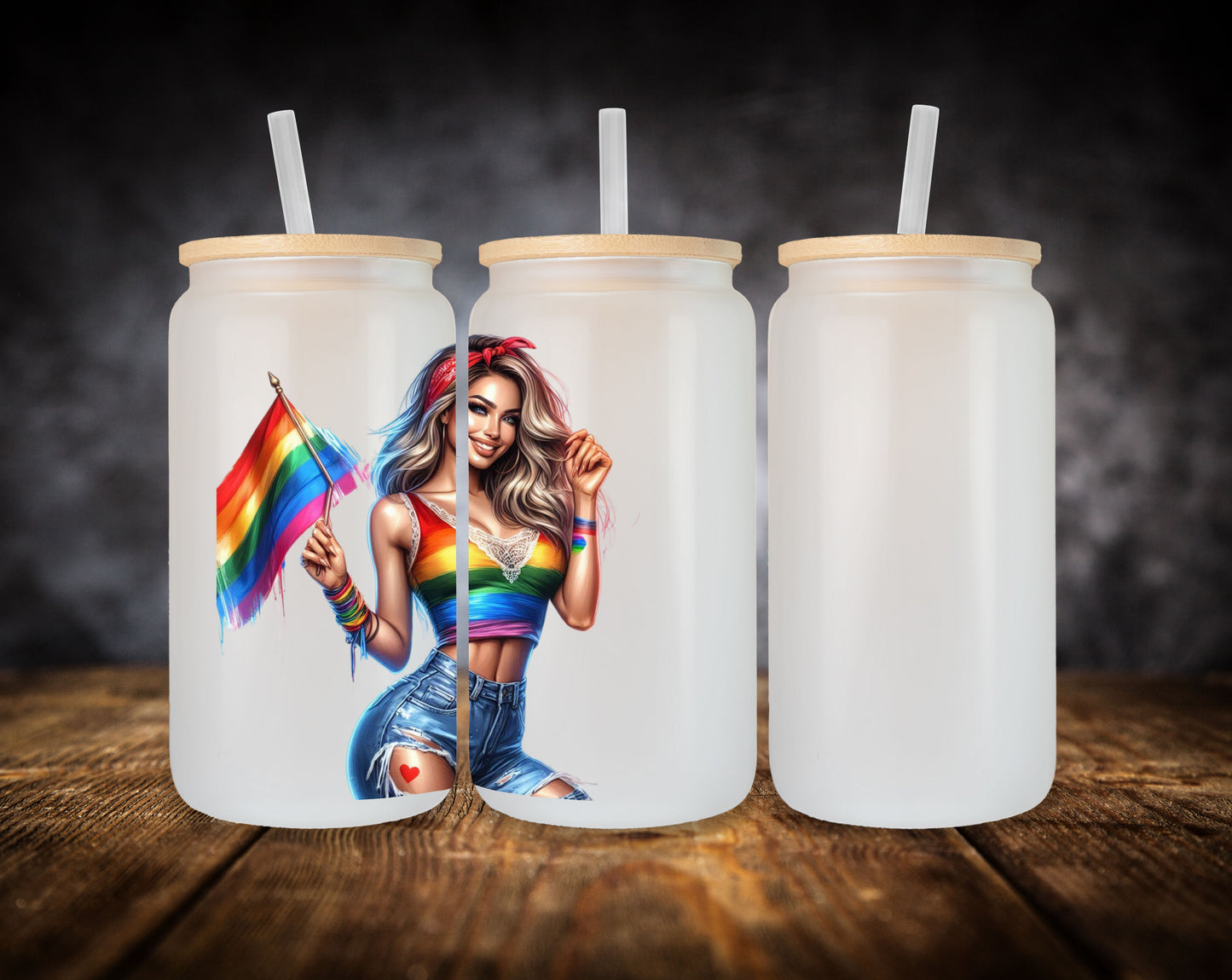Glass Can-Pride Flag