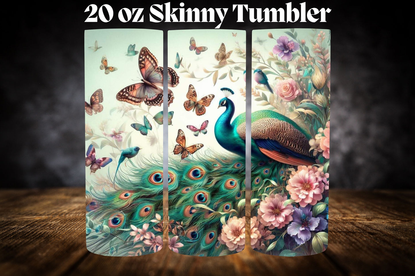 20oz Tumbler- Peacock Collection