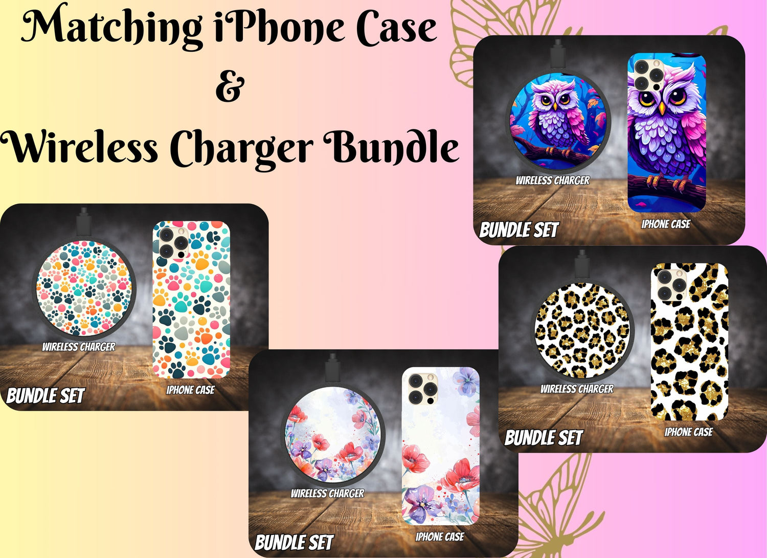 iPhone Case and Wireless Charger Bundle