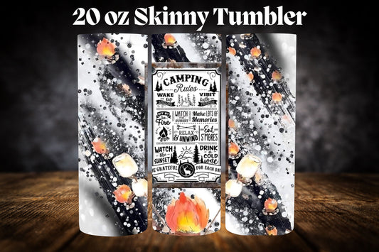 20oz Tumbler- Camping Rules