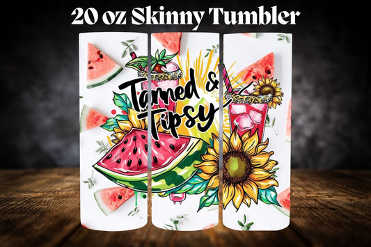 20oz Tumbler- Tanned & Tipsy