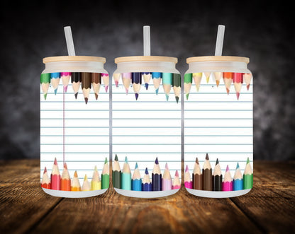 Glass Can- Teacher-Color Pencils