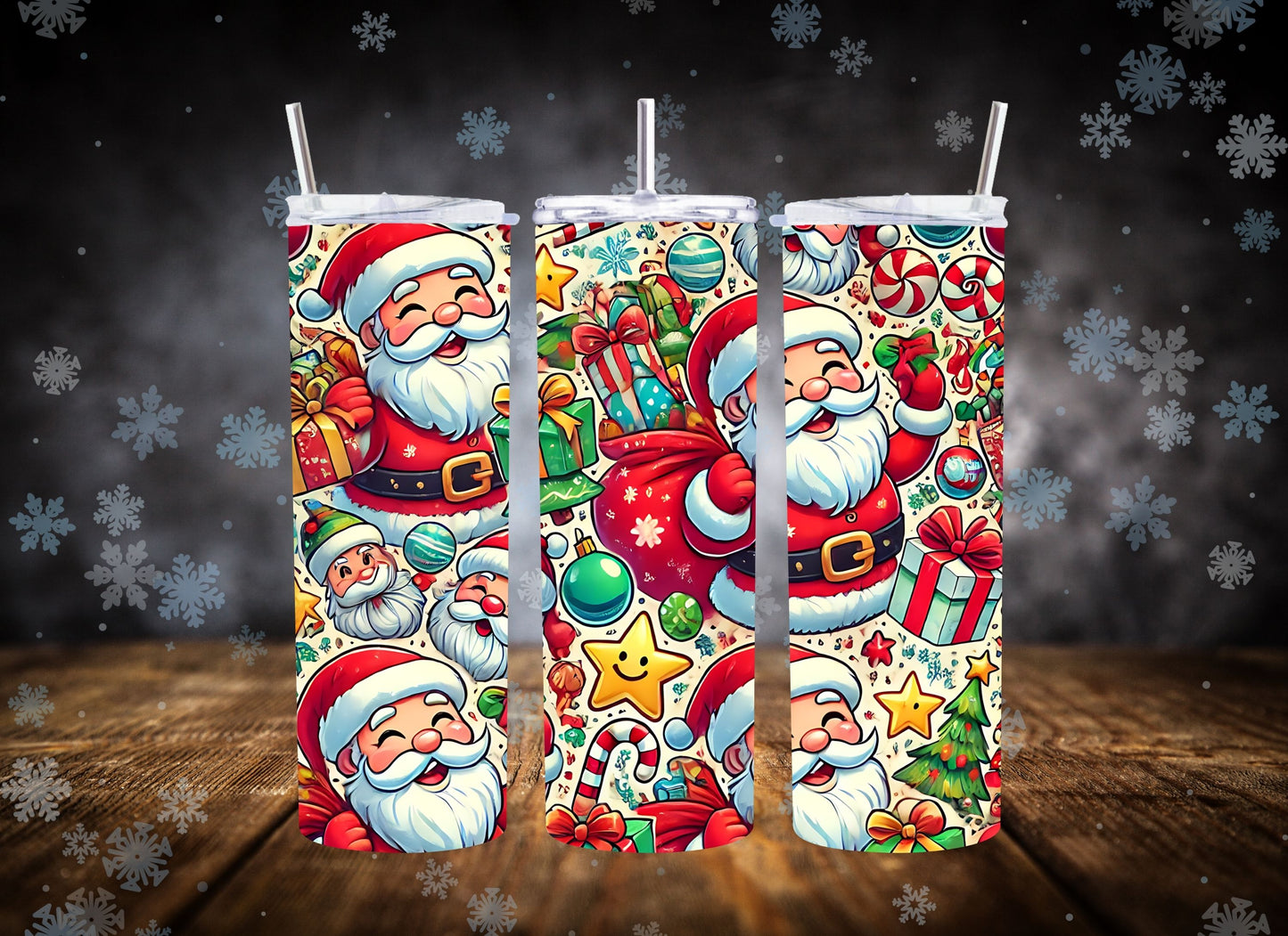 20oz Tumbler Jolly Santa Claus