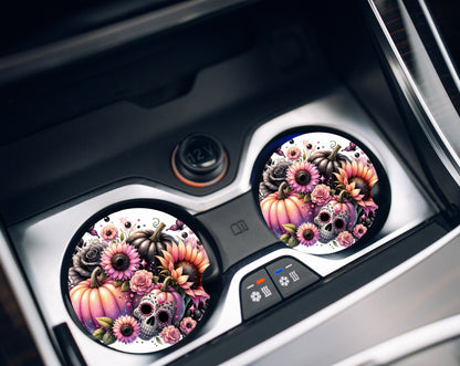 Car Coasters- Pink Pumpkins