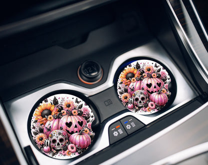 Car Coasters- Pink Pumpkins