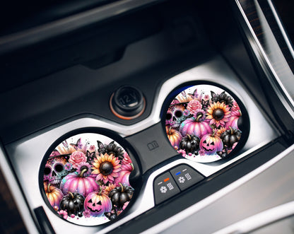 Car Coasters- Pink Pumpkins