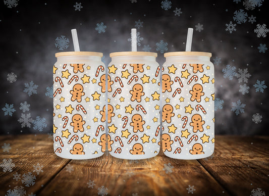 Glass Can Christmas Gingerbread