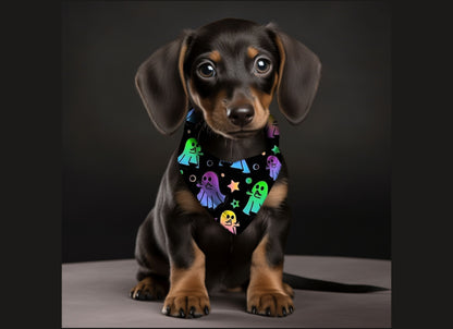 Dog Bandana-Neon Ghost Print