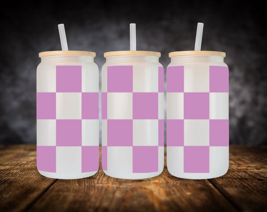 Glass Can-Checkered Patterns