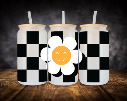 Glass Can-Checkered Patterns