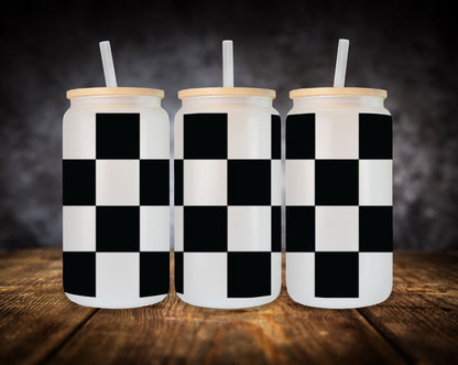 Glass Can-Checkered Patterns