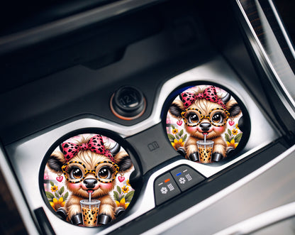 Car Coasters- Highland Animals