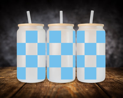 Glass Can-Checkered Patterns